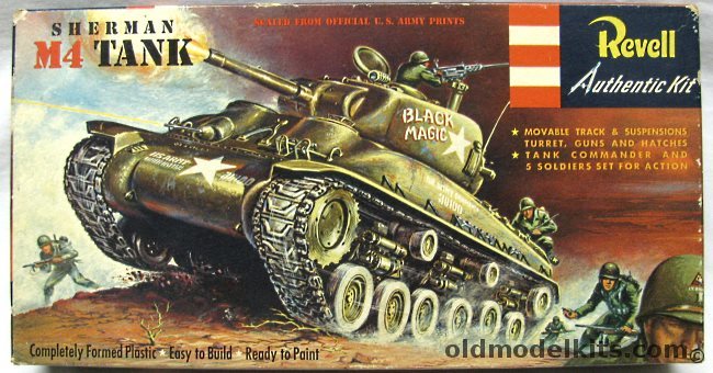 Revell 1/40 Sherman Tank M4 'Black Magic' - 'S' Issue, H522-149 plastic model kit